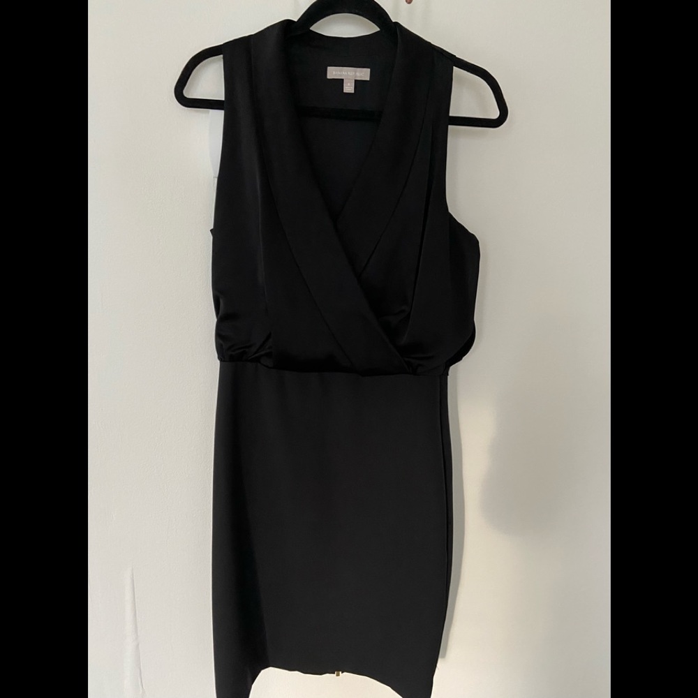 Banana Republic Black Sleeveless Tuxedo Dress